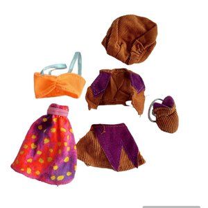 2 Doll Clothes Outfits & Accessories 90s Inspired Crop Top Skirt Colorful